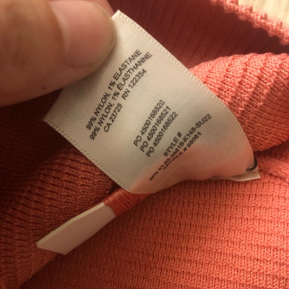 Babaton Grapefruit Coral Ribbed Cross-Strap Tank Top - Picture 9 of 11